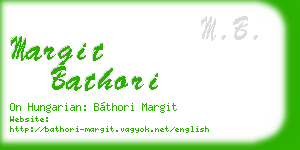 margit bathori business card