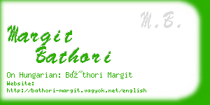 margit bathori business card